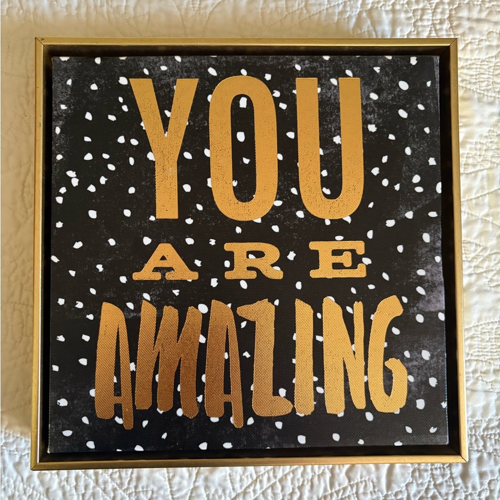 Pillowfort Gold and Black Motivational Wall Art